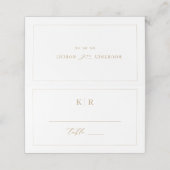 Elegant Wedding Table Place Card Escort K221 Plaatskaartje (Buitenkant ongevouwen)