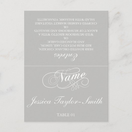 Elegant Wedding Table Place Cards | Alle kleuren Briefkaart (Voorkant)