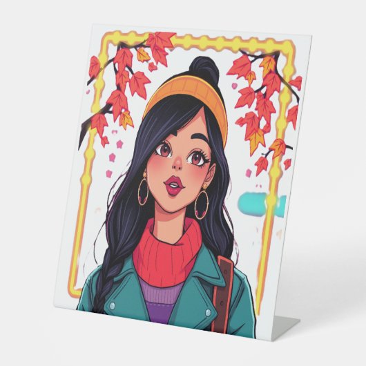 Elegant Wedding Table Sign Reclamebord Met Voetstuk (Voorkant)