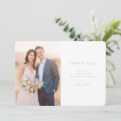 Elegant Wedding Thank You Card Bedankkaart (Staand voorkant)