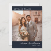 Elegant Wedding Thank You Card Bedankkaart (Voorkant)