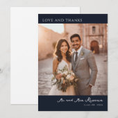 Elegant Wedding Thank You Card Bedankkaart (Voorkant / Achterkant)