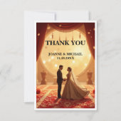 Elegant Wedding Thank You Card – Blush Floral Wate Bedankkaart (Voorkant)