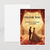 Elegant Wedding Thank You Card – Blush Floral Wate Bedankkaart (Voorkant / Achterkant)