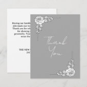 Elegant Wedding Thank You Card | Classic Script De Bedankkaart (Voorkant / Achterkant)