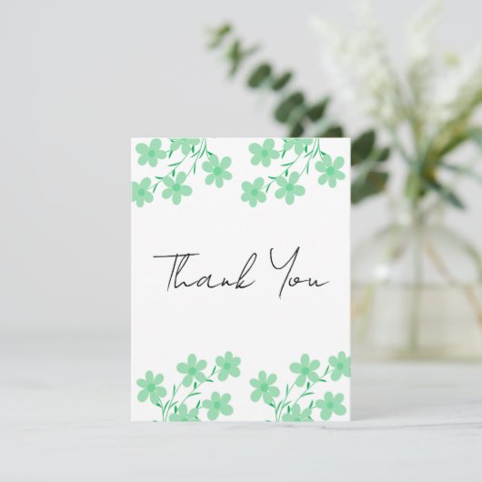 Elegant Wedding Thank You Card | Classic Script De Bedankkaart (Staand voorkant)