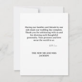 Elegant Wedding Thank You Card | Classic Script De Bedankkaart (Achterkant)