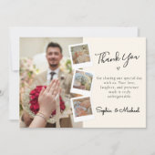 Elegant Wedding Thank You Photo Collage Bedankkaart (Voorkant)