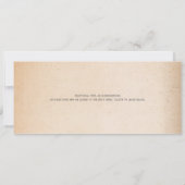 Elegant Wedding Ticket Uitnodiging met RSVP (Achterkant)