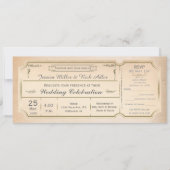  Elegant Wedding Ticket Uitnodiging met RSVP (Voorkant)