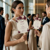 Elegant Wedding Timeline Program Hand Fan Handwaaier
