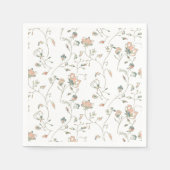 Elegant Wedding Trailing Floral Servet (Voorkant)