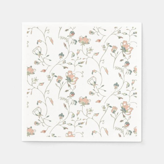 Elegant Wedding Trailing Floral Servet (Voorkant)