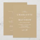 Elegant Wedding Uitnodiging | Gegevens op achterzi (Voorkant / Achterkant)