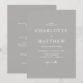 Elegant Wedding Uitnodiging | Gegevens op achterzi (Voorkant / Achterkant)