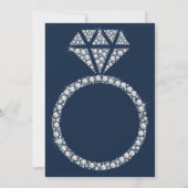 ELEGANT WEDDING VAN Navy Diamond RING Kaart (Achterkant)