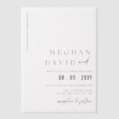 Elegant Wedding Vellum Uitnodigingen (Voorkant)