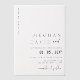 Elegant Wedding Vellum Uitnodigingen