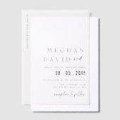 Elegant Wedding Vellum Uitnodigingen (Offset)
