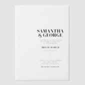 Elegant Wedding Vellum Uitnodigingen (Voorkant)