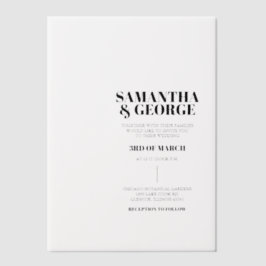 Elegant Wedding Vellum Uitnodigingen