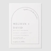 Elegant Wedding Vellum Uitnodigingen (Voorkant)