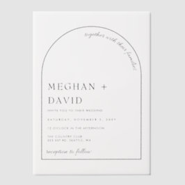 Elegant Wedding Vellum Uitnodigingen