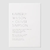 Elegant Wedding Vellum Uitnodigingen (Voorkant)