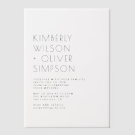 Elegant Wedding Vellum Uitnodigingen