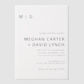 Elegant Wedding Vellum Uitnodigingen (Voorkant)