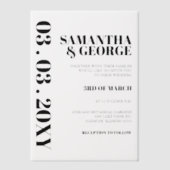 Elegant Wedding Vellum Uitnodigingen (Voorkant)