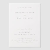 Elegant Wedding Vellum Uitnodigingen (Voorkant)