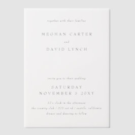 Elegant Wedding Vellum Uitnodigingen