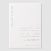 Elegant Wedding Vellum Uitnodigingen (Voorkant)