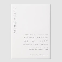 Elegant Wedding Vellum Uitnodigingen
