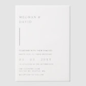 Elegant Wedding Vellum Uitnodigingen (Voorkant)