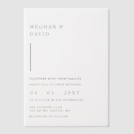 Elegant Wedding Vellum Uitnodigingen