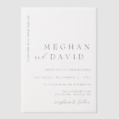 Elegant Wedding Vellum Uitnodigingen (Voorkant)