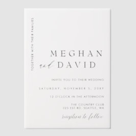 Elegant Wedding Vellum Uitnodigingen