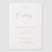 Elegant Wedding Vellum Uitnodigingen (Voorkant)