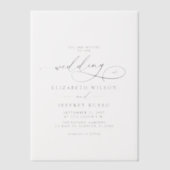Elegant Wedding Vellum Uitnodigingen (Voorkant)