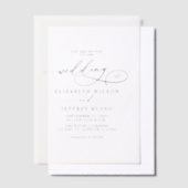Elegant Wedding Vellum Uitnodigingen (Offset)