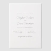 Elegant Wedding Vellum Uitnodigingen (Voorkant)