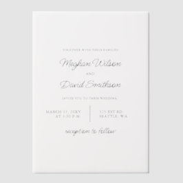 Elegant Wedding Vellum Uitnodigingen