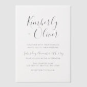 Elegant Wedding Vellum Uitnodigingen (Voorkant)