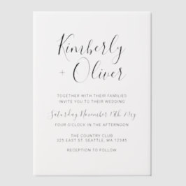 Elegant Wedding Vellum Uitnodigingen
