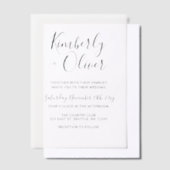 Elegant Wedding Vellum Uitnodigingen (Offset)