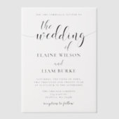 Elegant Wedding Vellum Uitnodigingen (Voorkant)