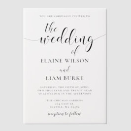 Elegant Wedding Vellum Uitnodigingen