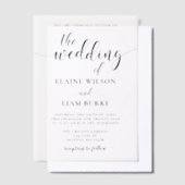 Elegant Wedding Vellum Uitnodigingen (Offset)